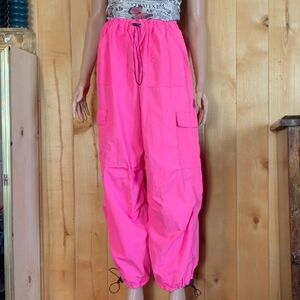 No Boundaries Bright Pink Cargo Joggers